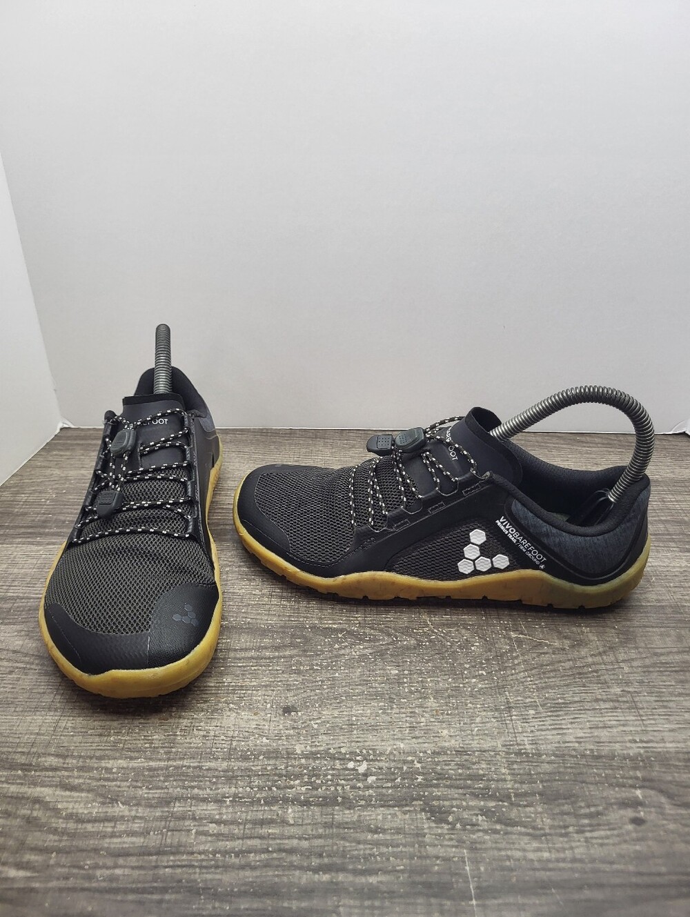 Vivo Barefoot Black Athletic Shoes with Tan Sole